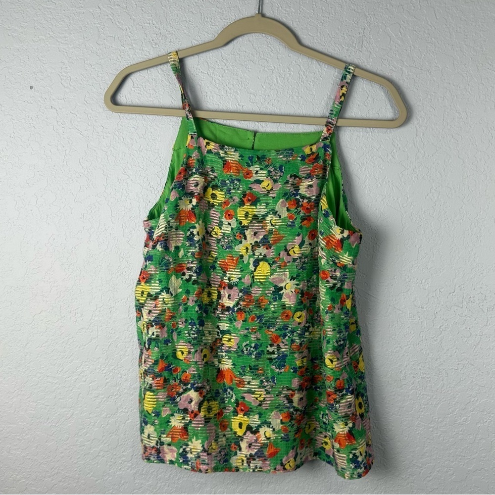Maeve Anthropologie Quinn Semi Sheer Textured Floral Tank Size 6